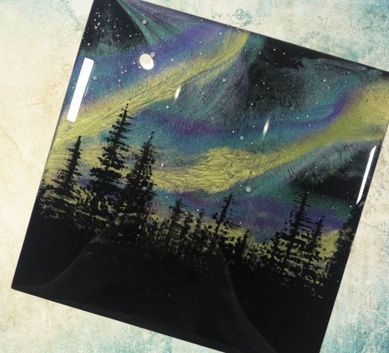 Northern Lights Resin Experiment Artsy Island Girl